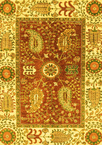 Oriental Yellow Traditional Rug, abs3548yw