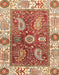 Machine Washable Abstract Red Rug, wshabs3548