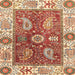 Square Machine Washable Abstract Red Rug, wshabs3548