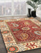 Machine Washable Abstract Red Rug in a Family Room, wshabs3548