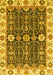 Machine Washable Oriental Yellow Traditional Rug, wshabs3549yw