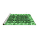 Sideview of Machine Washable Oriental Emerald Green Traditional Area Rugs, wshabs3549emgrn