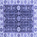 Square Oriental Blue Traditional Rug, abs3549blu