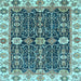 Square Oriental Light Blue Traditional Rug, abs3549lblu