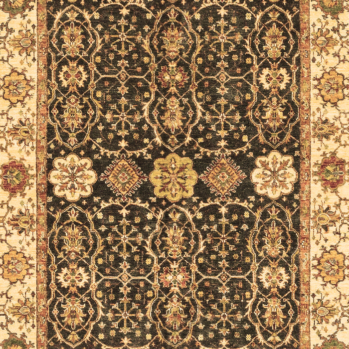 Machine Washable Oriental Brown Traditional Rug, wshabs3549brn