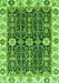 Machine Washable Oriental Green Traditional Area Rugs, wshabs3549grn