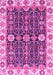 Machine Washable Oriental Pink Traditional Rug, wshabs3549pnk