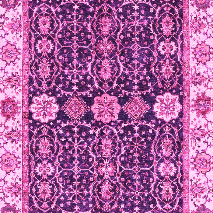Machine Washable Oriental Pink Traditional Rug, wshabs3549pnk