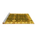 Sideview of Machine Washable Oriental Yellow Traditional Rug, wshabs3549yw