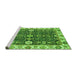 Sideview of Machine Washable Oriental Green Traditional Area Rugs, wshabs3549grn