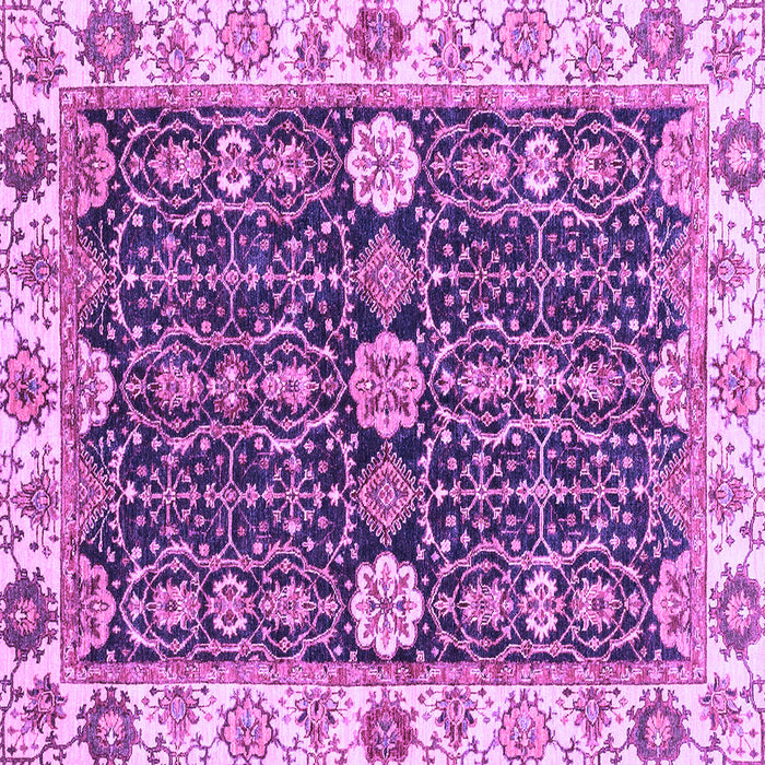 Square Machine Washable Oriental Purple Traditional Area Rugs, wshabs3549pur