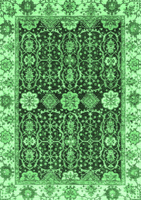 Oriental Emerald Green Traditional Rug, abs3549emgrn