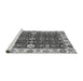 Sideview of Machine Washable Oriental Gray Traditional Rug, wshabs3549gry