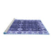 Sideview of Machine Washable Oriental Blue Traditional Rug, wshabs3549blu