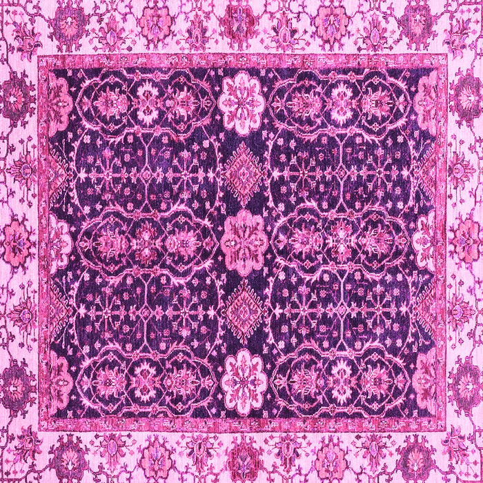 Square Oriental Pink Traditional Rug, abs3549pnk