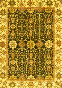 Oriental Yellow Traditional Rug, abs3549yw