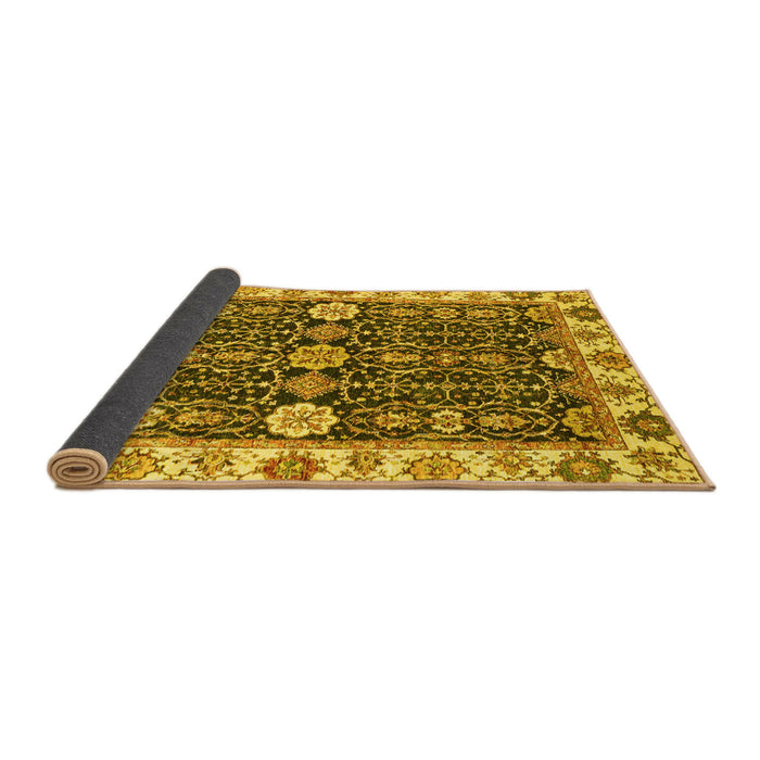 Sideview of Oriental Yellow Traditional Rug, abs3549yw