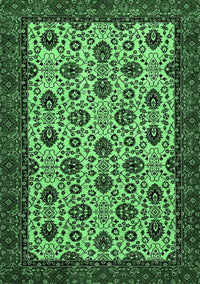 Abstract Emerald Green Modern Rug, abs354emgrn