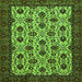 Square Abstract Green Modern Rug, abs354grn