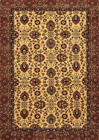 Abstract Brown Modern Rug, abs354brn