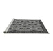 Sideview of Machine Washable Abstract Gray Modern Rug, wshabs354gry