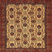 Square Abstract Gold Modern Rug, abs354