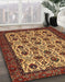 Machine Washable Abstract Gold Rug in a Family Room, wshabs354