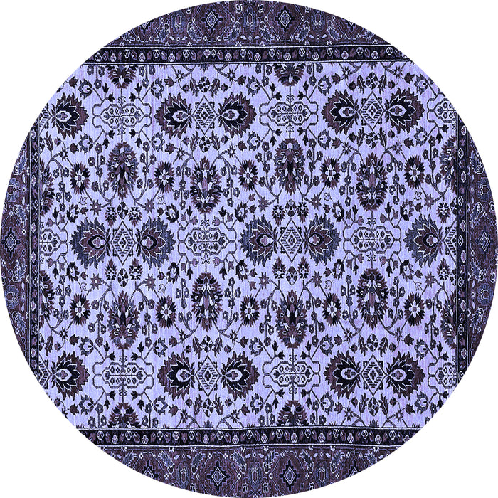 Round Machine Washable Abstract Blue Modern Rug, wshabs354blu