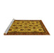 Sideview of Machine Washable Abstract Yellow Modern Rug, wshabs354yw