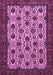 Machine Washable Abstract Purple Modern Area Rugs, wshabs354pur