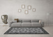 Machine Washable Abstract Gray Modern Rug in a Living Room,, wshabs354gry