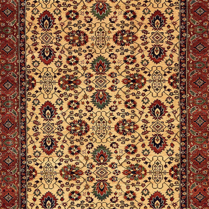 Machine Washable Abstract Gold Rug, wshabs354