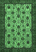 Machine Washable Abstract Emerald Green Modern Area Rugs, wshabs354emgrn