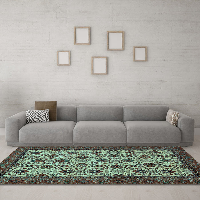 Machine Washable Abstract Light Blue Modern Rug in a Living Room, wshabs354lblu