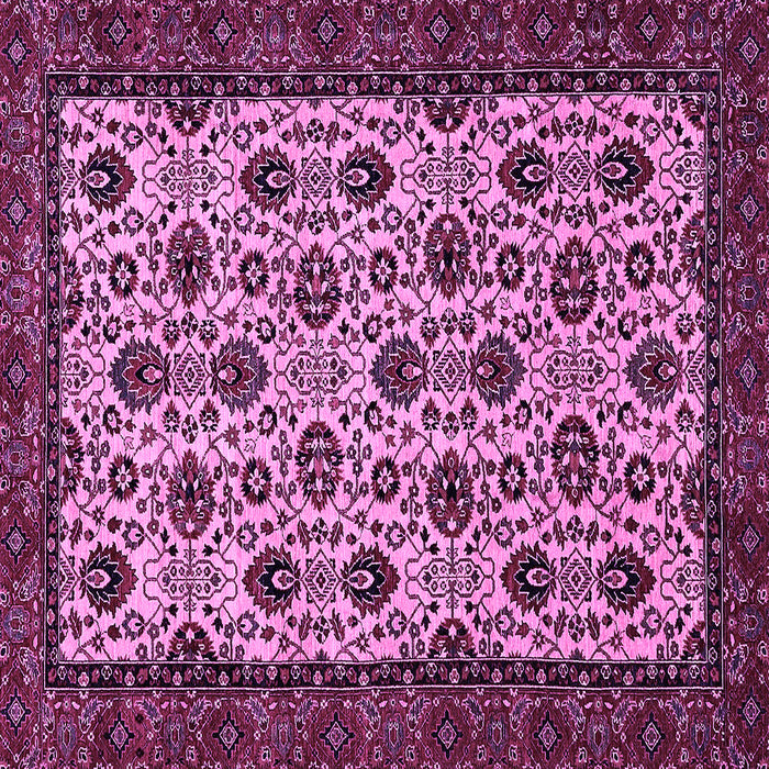 Square Machine Washable Abstract Purple Modern Area Rugs, wshabs354pur