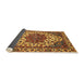 Sideview of Abstract Yellow Modern Rug, abs3550