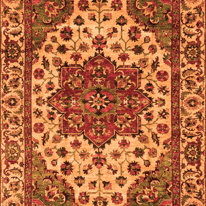 Abstract Orange Modern Rug, abs3550org