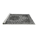 Sideview of Machine Washable Abstract Gray Modern Rug, wshabs3550gry