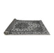 Sideview of Abstract Gray Modern Rug, abs3550gry