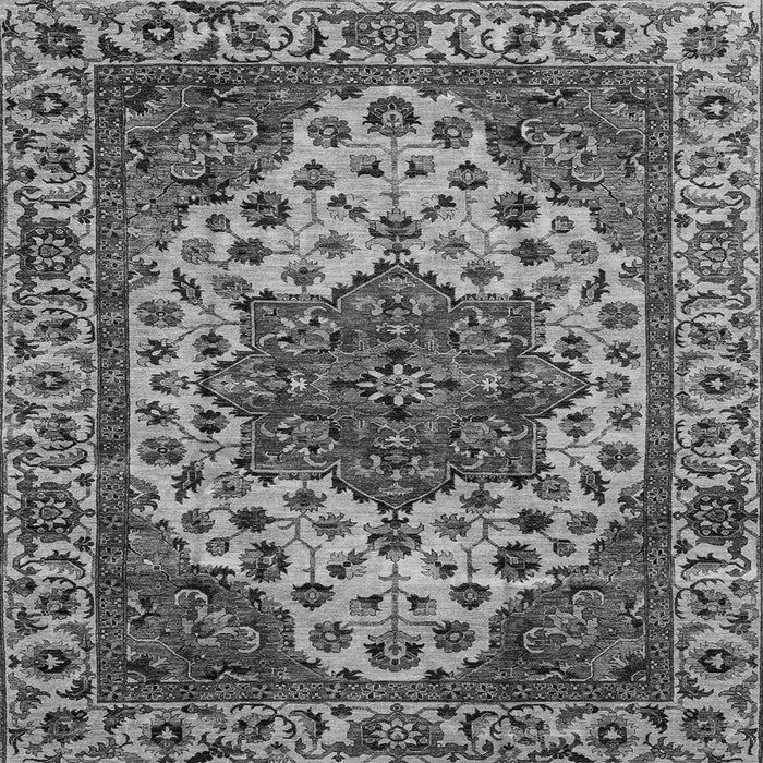 Square Abstract Gray Modern Rug, abs3550gry