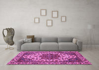 Machine Washable Abstract Purple Modern Rug, wshabs3550pur