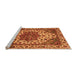 Sideview of Machine Washable Abstract Orange Modern Area Rugs, wshabs3550org