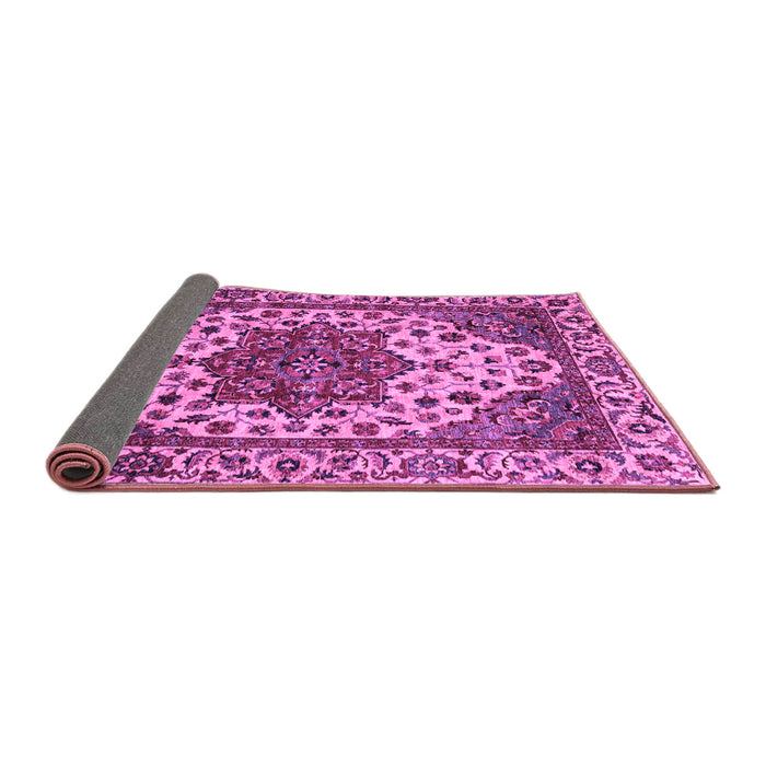Sideview of Abstract Purple Modern Rug, abs3550pur