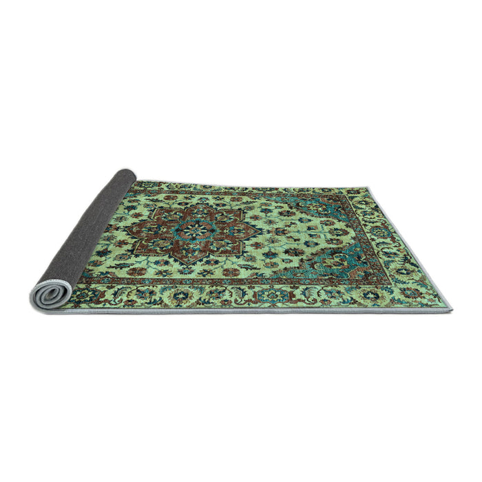 Sideview of Abstract Light Blue Modern Rug, abs3550lblu