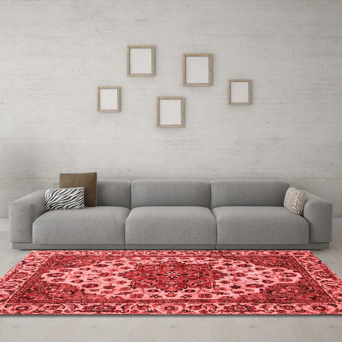 Modern Red Washable Rugs