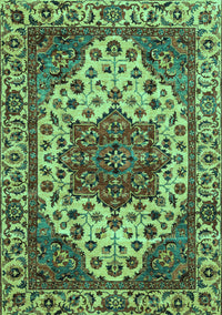 Abstract Turquoise Modern Rug, abs3550turq