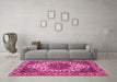 Machine Washable Abstract Pink Modern Rug in a Living Room, wshabs3550pnk