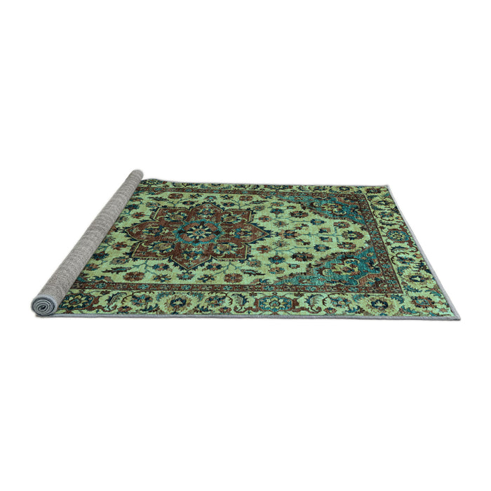 Sideview of Machine Washable Abstract Light Blue Modern Rug, wshabs3550lblu