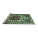 Sideview of Machine Washable Abstract Light Blue Modern Rug, wshabs3550lblu