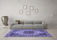 Machine Washable Abstract Blue Modern Rug, wshabs3550blu